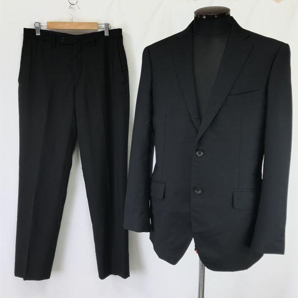 

P.S.FA Italian Classico Model Suit Set Jacket L Pants W80 A5 Black Italy
