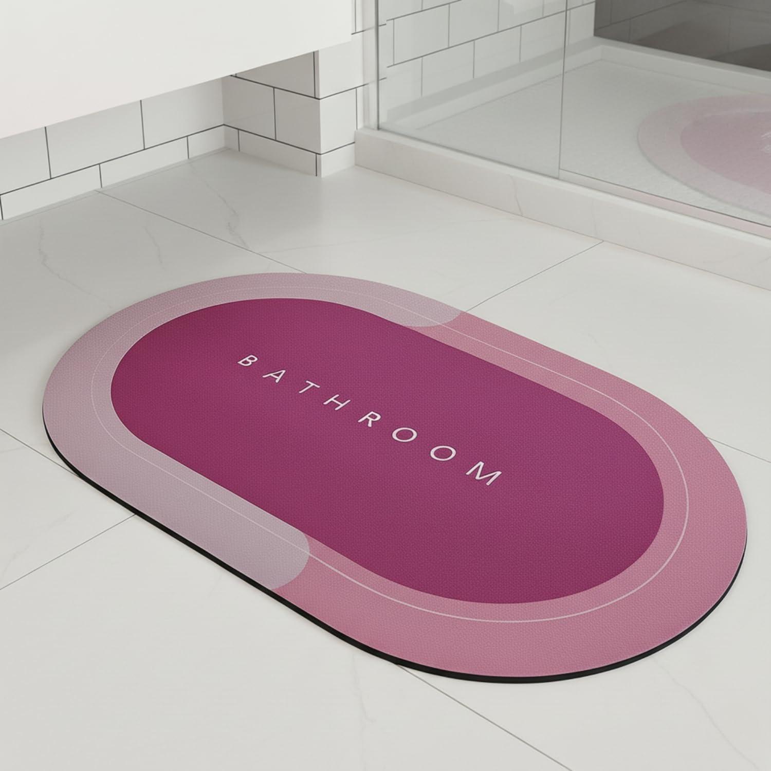 

Набор из 2 быстросохнущих противоскользящих ковриков для ванной | Прямоугольный придверный коврик с противоскользящим покрытием | Резиновый коврик с принтом для ванной, кухни, офиса, впитывающий воду Onesize