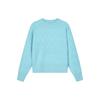 Emerald Solid Color Round Neck Casual Long Sleeve Sweater Women Sweater F11W414404F-ZA