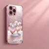 Pink Heart Snowflake Pattern Phone Case Suitable for iPhone 17 16 15 14 13 12 11Pro/Max/Plus Anti Drop and Shockproof Back Cover