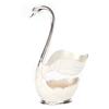 EU Style Coffee Tableware Fruit Dessert Cute with Swan Base Zinc Alloy for Drink Tea Gift