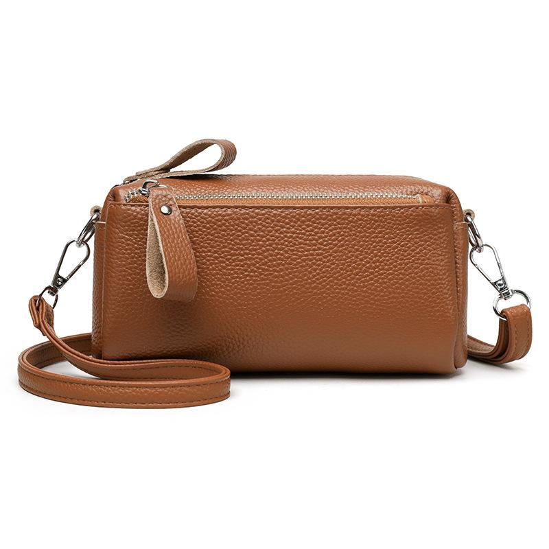 Genuine Leather women Shoulder Bag Small ladies Zip Money Coin Holder Purse Cowhide Multifunction phone wallet bolso