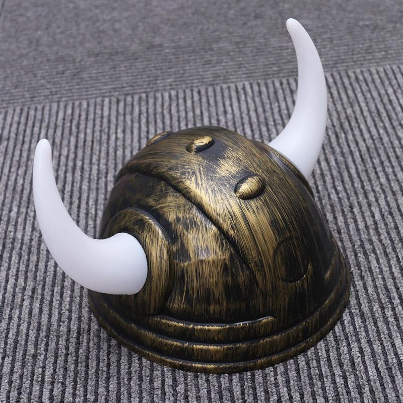 

Halloween Costume Hats Kids Bull Horn Hats Viking Party Accessories Festive Supplies Event Photo Prop Toy золотистый