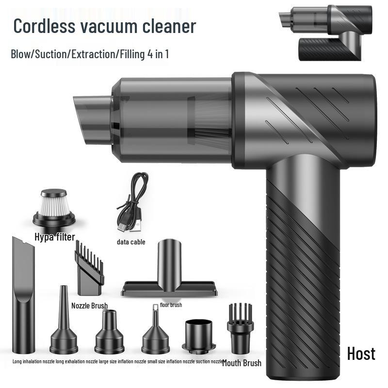 120W High Power Car Vacuum Cleaner, Wet & Dry, Strong Suction, HEPA Filter