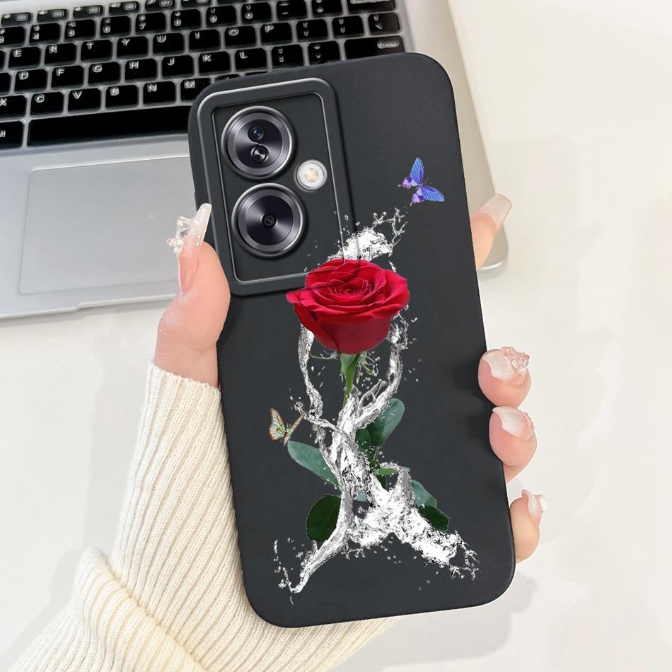 For OPPO A79 5G Beautiful Bow Rose Painting Phone Case For Oppo A79 5G CPH2553 CPH2557 Shockproof Soft Silicone Cases