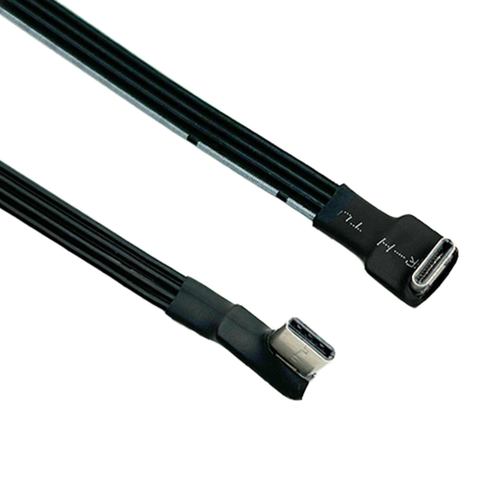 

USB 2.0 типу C до типу C плоский кутовий кабель для передачі даних і заряджання. Тонкий провід FPC для телефону з диском FPV 10CM