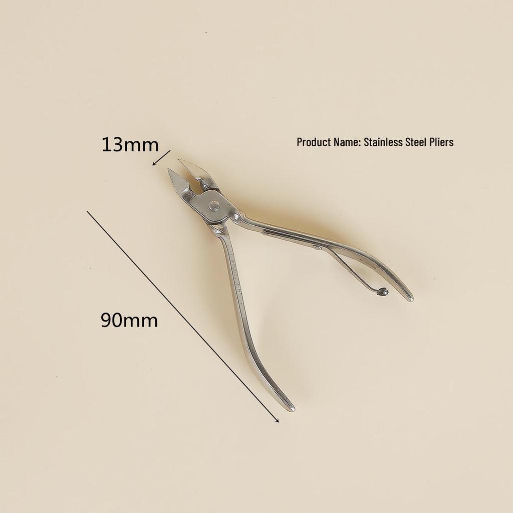 Handmade Beading Pliers Set: Round Nose, Steel Diagonal Cutting, and 9-Needle Pliers.