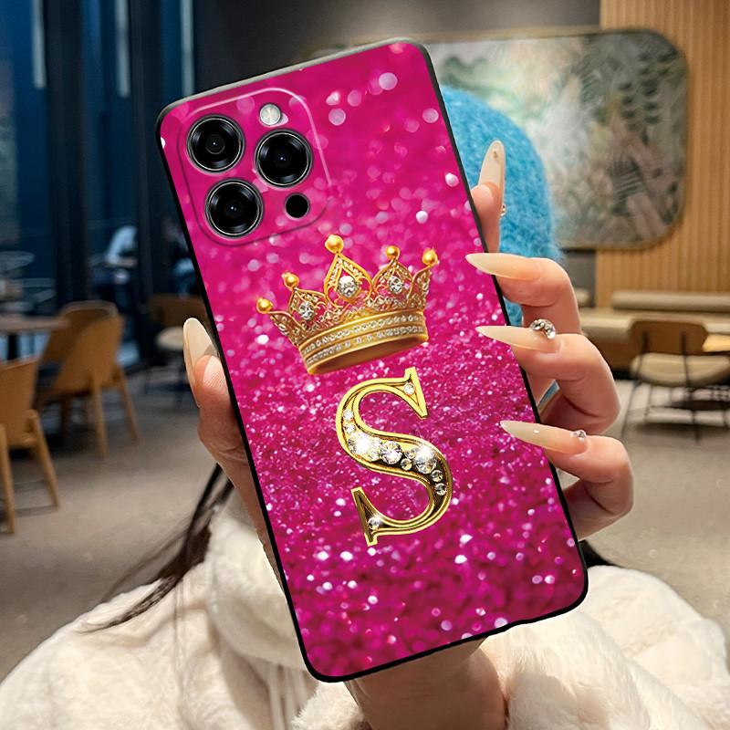 Glitter Crown Lucky Letter Pattern Shockproof Couple Phone Case For Doogee Note 58 58 Pro Casing Soft Silicone Black Cover