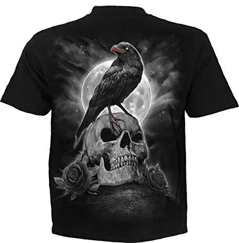 Spiral Grave Walker (Unisex Black Short Sleeve TShirts) Medium S