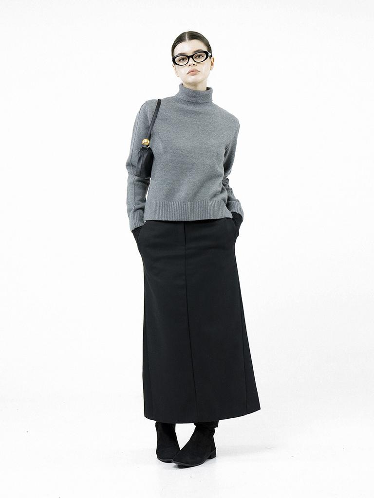 Chaenseseunoi Soft Slit High Turtleneck - Charcoal /W244Tp06Ch