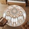 1PC Dreamcatcher Feathers Office Round Area Rug, Under Office Chairs Bedroom Living Room Home Decor, Carpet for Office -1110011