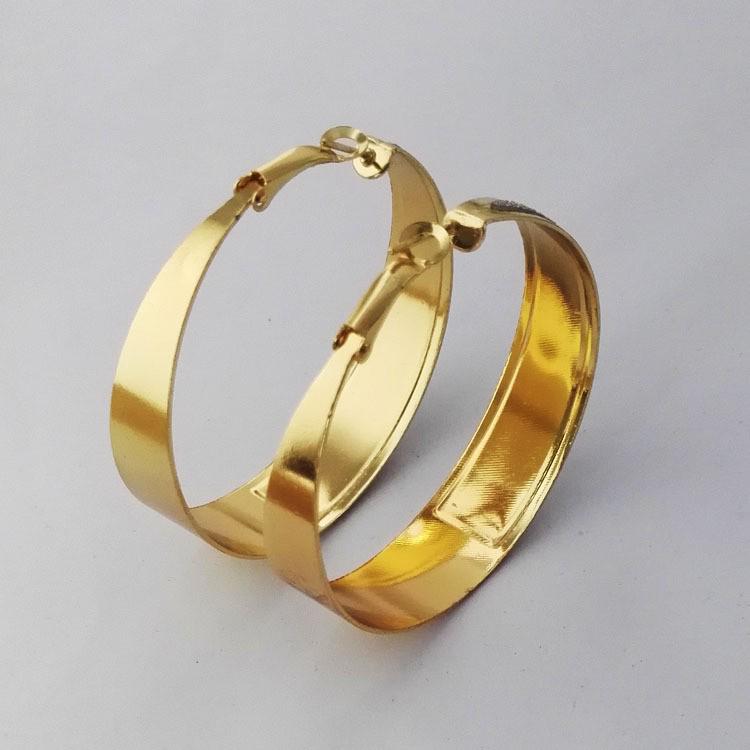 Trendy Frosted Circle Earrings - European & American Rock Nightclub Style