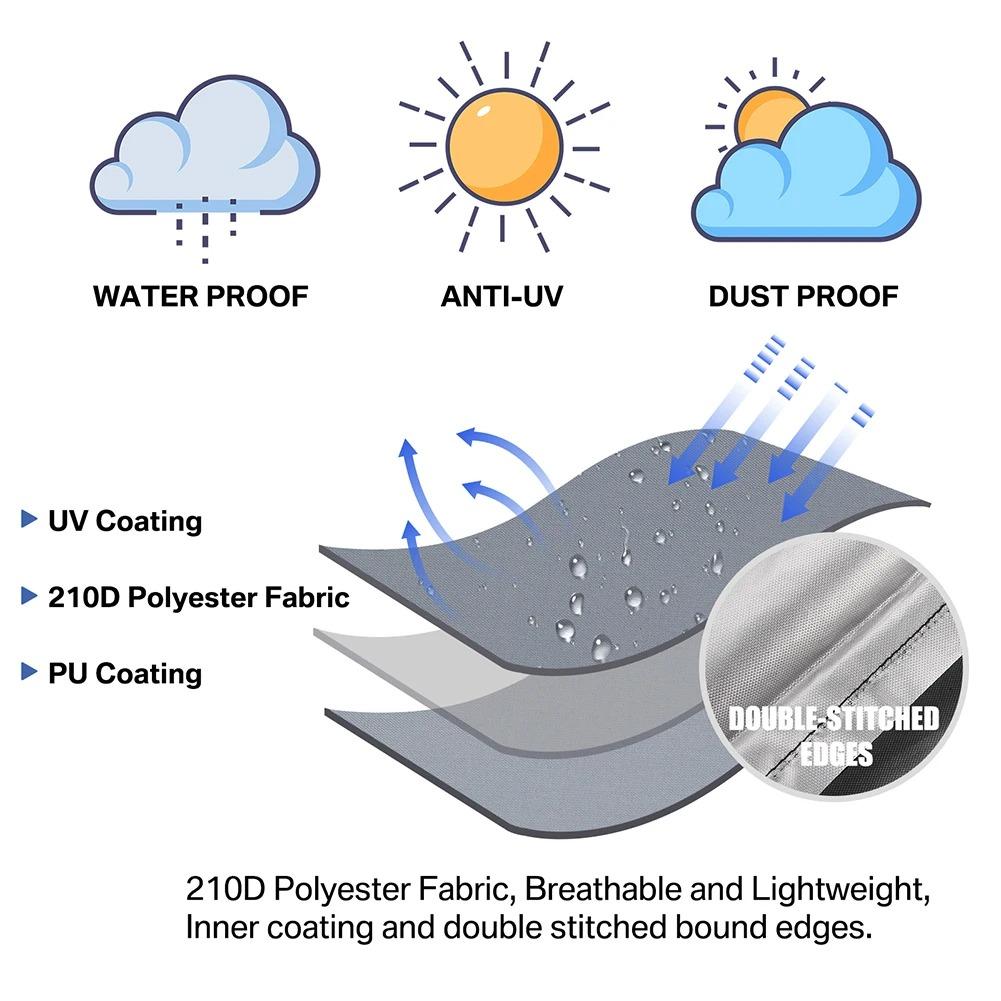 Patio Umbrella Parasol Cover Waterproof Outdoor Banana Straight Style Fits Cantilever Umbrella Up To 12-14 Feet