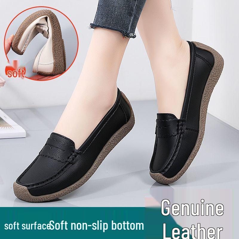 

Женские весенне-осенние кожаные балетки на мягкой подошве для женщин среднего и пожилого возраста 41