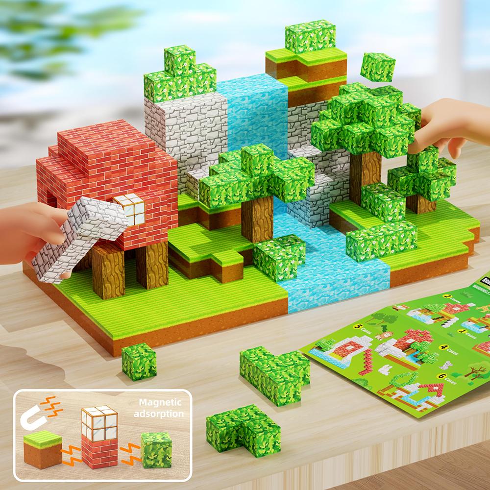 Magnetic Building Blocks Montessori Stem Educational Sensory Toys For Kids Boys Girls Diy Magnet Cube Gift