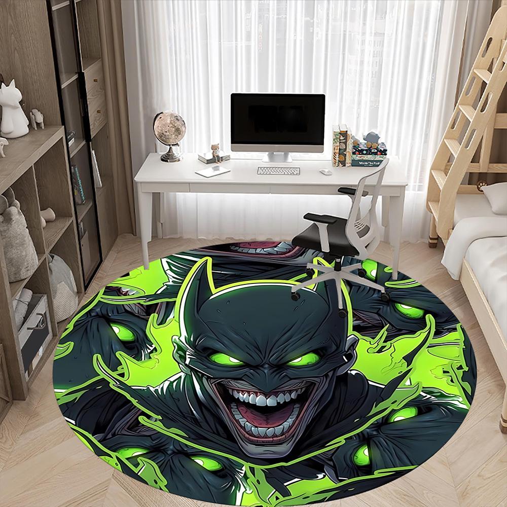 1pc Batman Office Round Area Rug, Under Office Chairs Bedroom Living Room Home Decor, Room Deco, Available in Various Sizes198