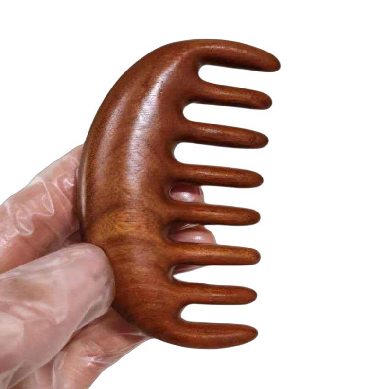 Non-Pear Wood Meridian Massage Brush: Full Body Meridian Dredging, Fat Burning, Abdomen Scraping with Pure Brass.