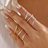 Elegant Geometric Winding Vine Ring for Women Brass Zircon Long Finger Wrap Paved Cocktail Party Prom Romantic Delicate Jewelry
