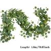 1PC 1.8m Artificial Eucalyptus Vine Fake Rose Flowers Gypsophila Garland For Wedding Home Party Craft Art Table Runner Decor