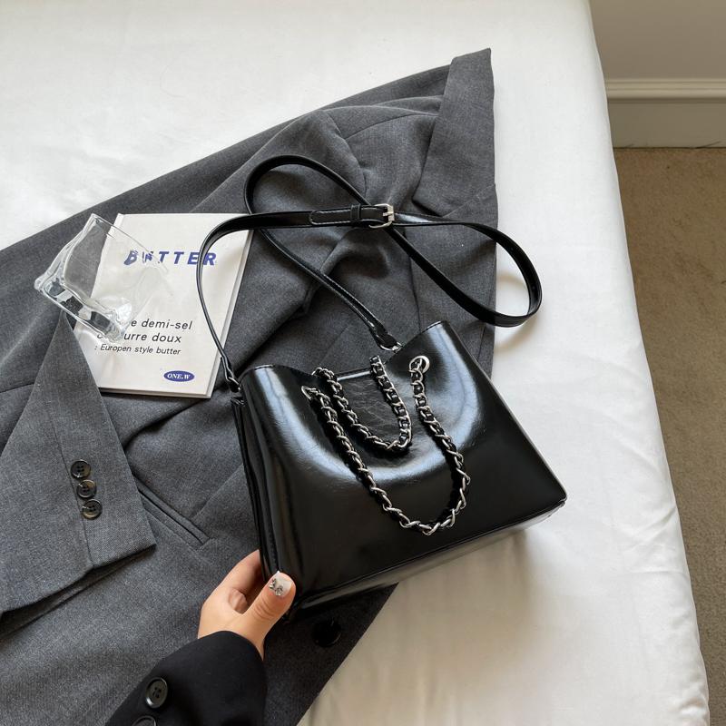 

Маленькие сумки через плечо из искусственной кожи для женщин 2024 Y2k корейская модная сумка-ведро женская сумка через плечо сумки и кошельки чёрный