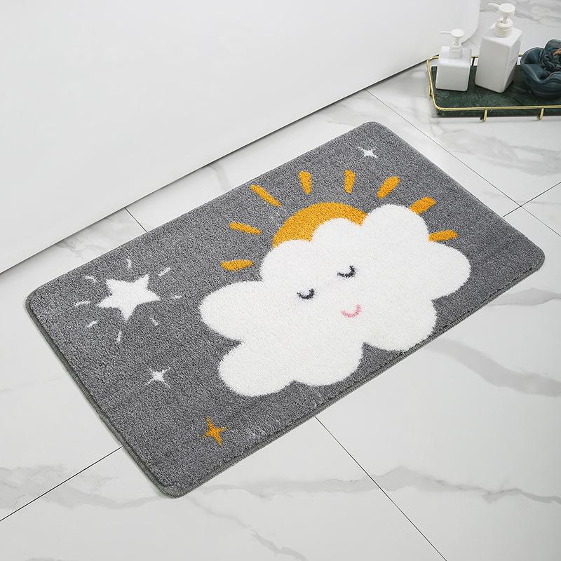 Mata podłogowa do łazienki druk atramentowy z mikrofibry łazienka chłonna mata do stóp wycieraczka do butów do sypialni mata antypoślizgowa uciekający dywan