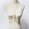 European And American Jewelry Fashion Water Drop Rhinestone Chest Chain Bikini Necklace Sexy Simple Chain Body Chain