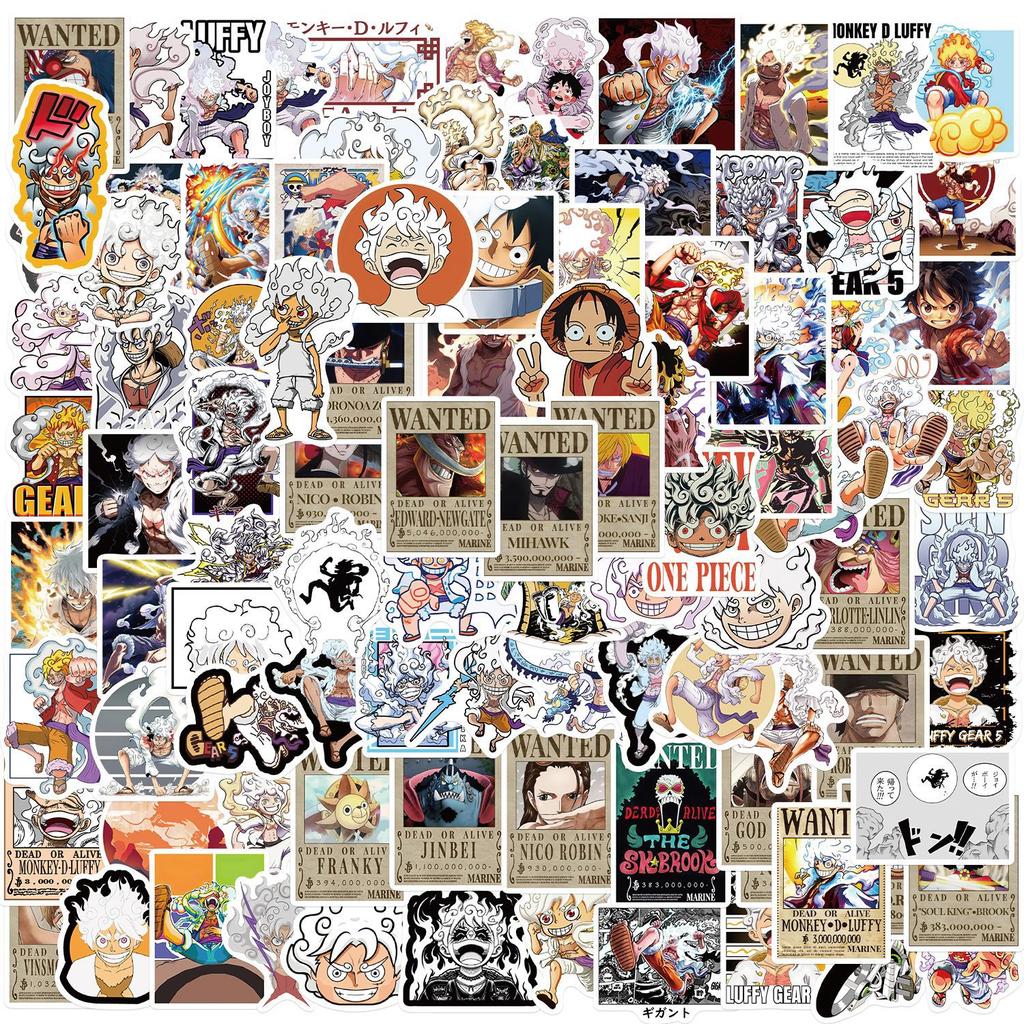 100 Popular Five-speed Luffy Graffiti Stickers Decorate Guitar Notebook Suitcase DIY Waterproof