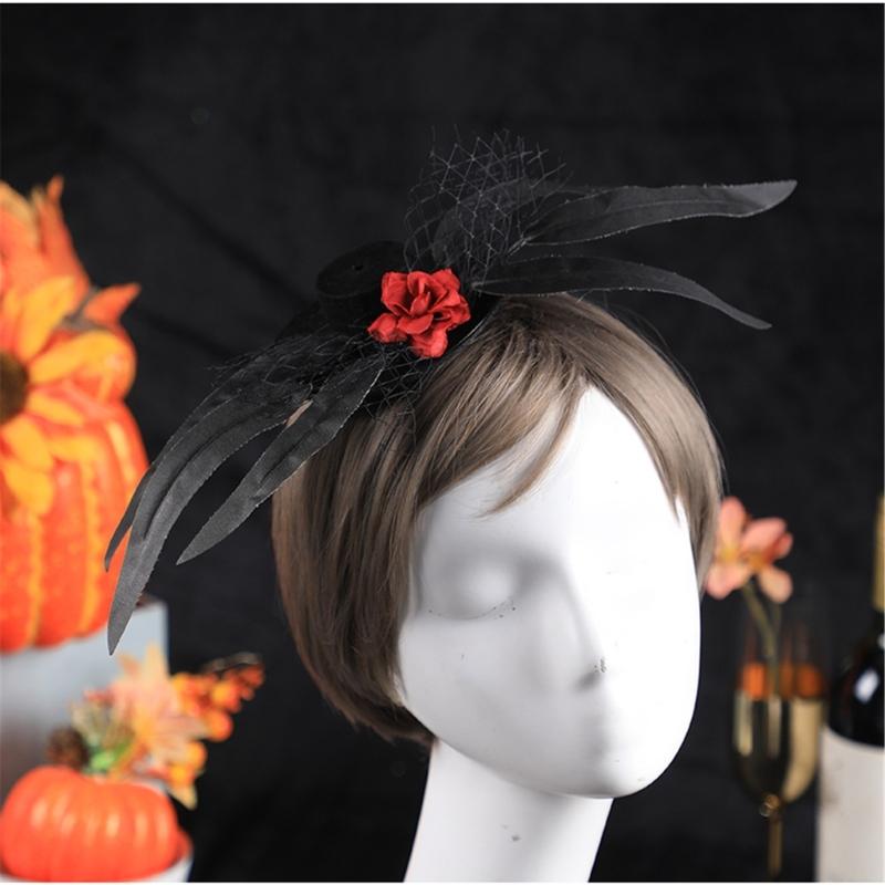 Plastic Skull Headbands For Halloween Parties Gothic Costume Accessory Portable Hair Decors