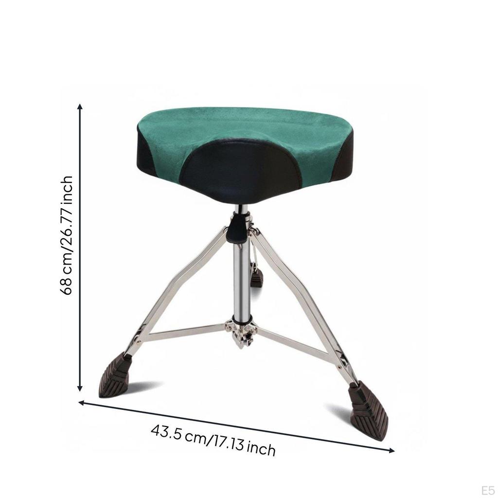 Saddle Drum Throne Tripod Base Height Adjustable Heavy Duty Music