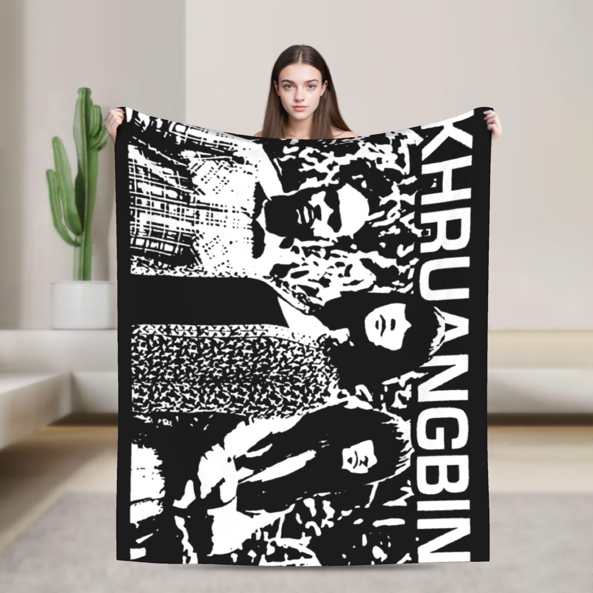 

Khruangbin Abstract Mode Flannel Fashion Blanket Rock Band Funny Throw Fashion Blanket for Bedspreads 125*100cm Super Soft 75x90cm
