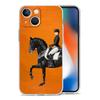 Animal Galloping Horse Girl Drawing Luxury Phone Case For iPhone 15 16 14 13 12 11 Pro Max XS X XR SE 7 8 Plus Clear Cover