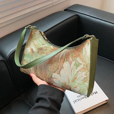 Fashion Oil Painting Shoulder Bag For Women Spring New Armpit Handbag Designer Underarm Bag Shopping Tote Handbag Purse KTB