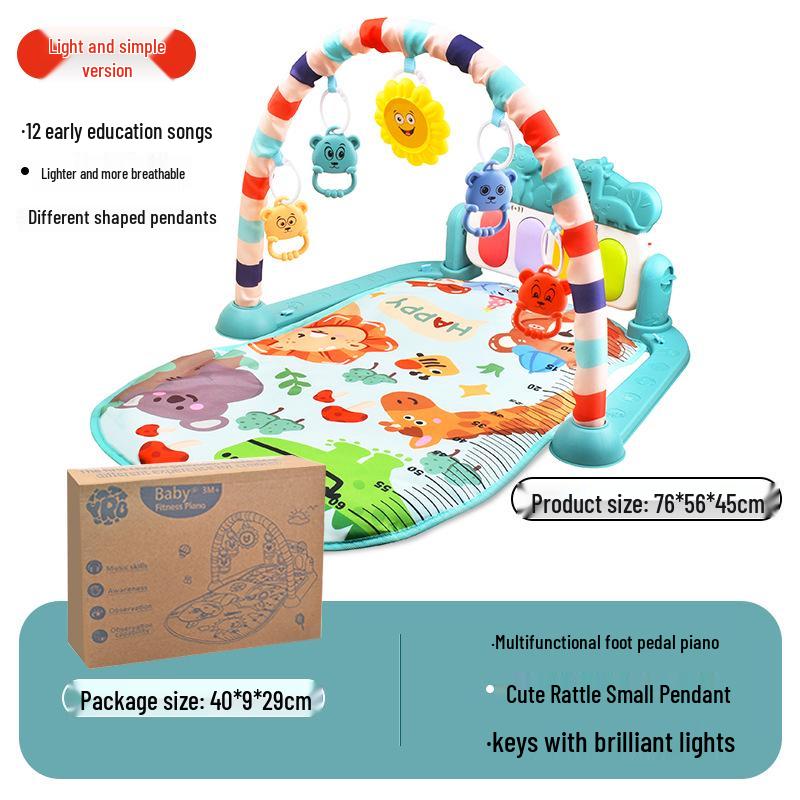 

YRB Baby Piano Gym: Infant Fitness Rack & Music Mat with Foot Pedals for Newborns (36 Months)