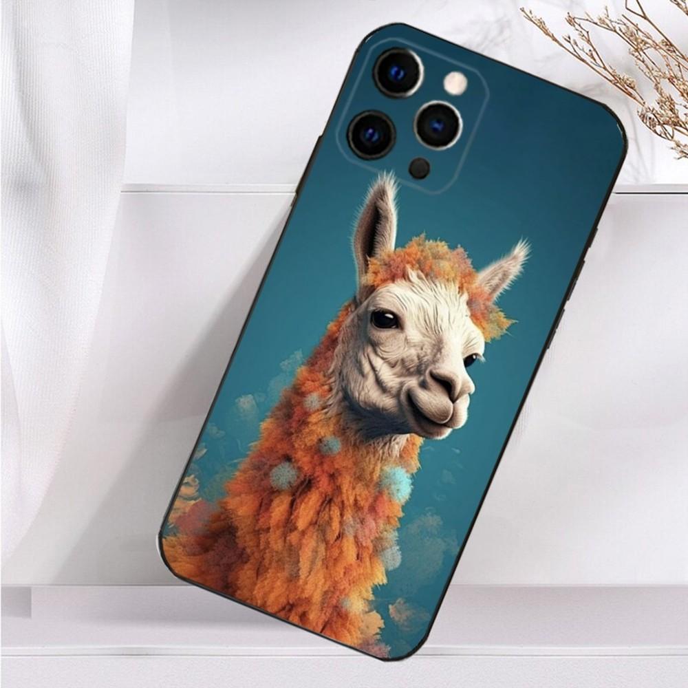 Lama Llama Alpaca  Phone Case For iPhone 16,15,14,13,12,11 Plus,Pro Max,XS,X,XR,SE,Mini,8,7 Soft Silicone Black Cover