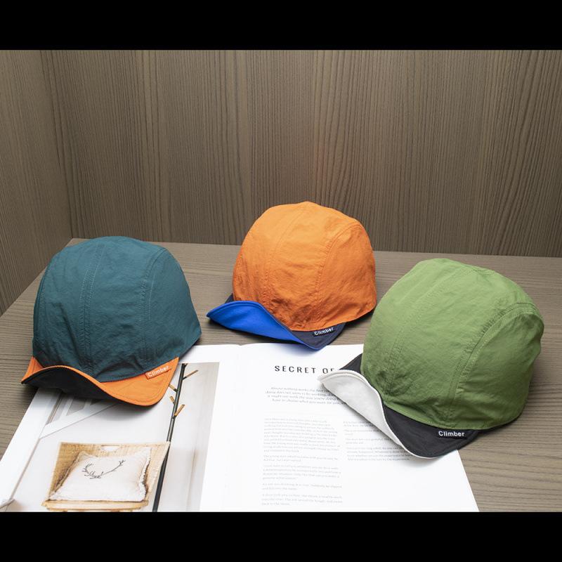 Trendige Marke doppelseitig tragbar faltbar Kordelzug Laufkappe Outdoor leichte und schnell trocknende Kappe Herren Baseballkappe Kinder Sommer