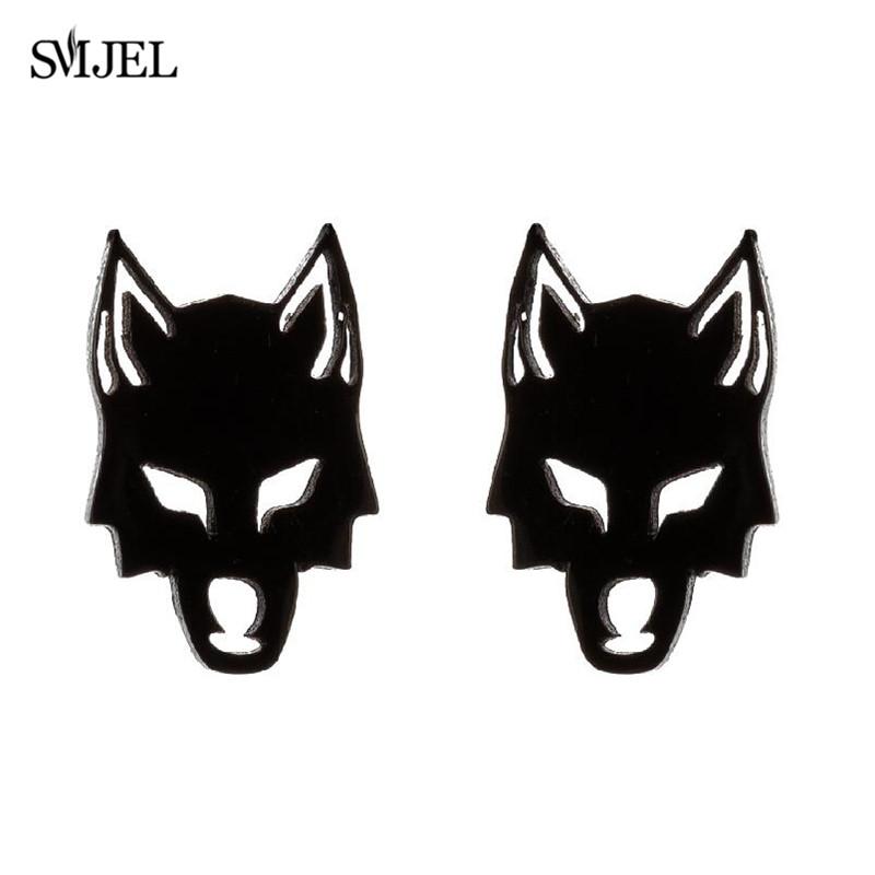 Stainless Steel Bat Stud Earrings For Women Men Punk Funny Halloween Party Gift Black Bat Earings Studs Jewelry Wholesale