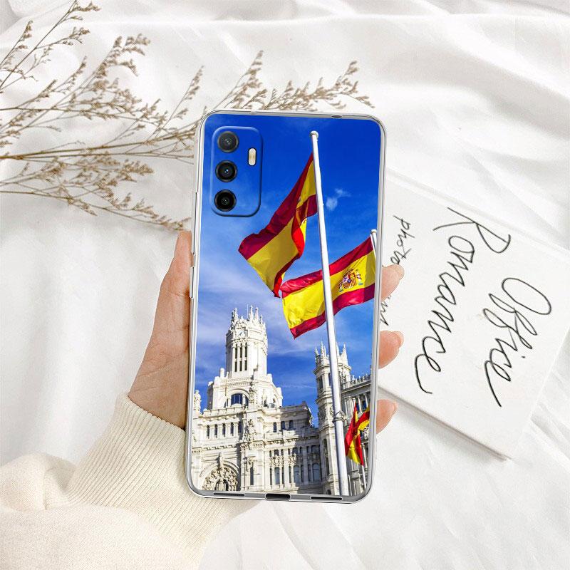IK61 Spain Flag Transparent Phone Case for LG K22 K30 K40 K40S K41 K42 K50 K50S K51 K51S K52 K61 K62 K71 K92 Q60 Q61 V40 V50 V60