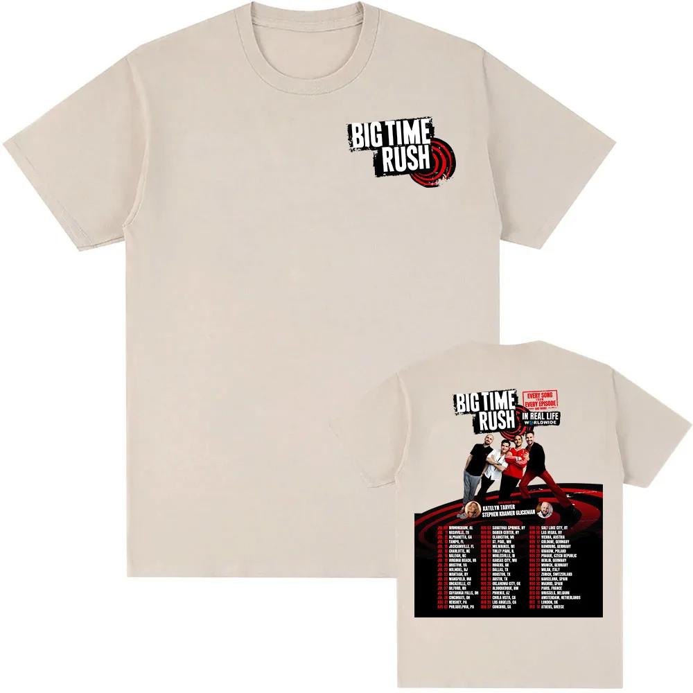 

Big Time Rush in Real Life Worldwide Tour 2025 T-shirt Cotton Summer Short Sleeve Tshirts Music Group Graphic T Shirt Men Tees 5XL різнокольоровий