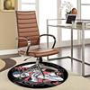 1pc My Hero Academia Deku Round Carpet - Anime Cartoon Design Chair Mat for Office, Home Decor, Living Room