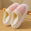 Lightweight brown bear head cotton slippers home use plush plush slippers autumn and winter warm couple cotton slippers