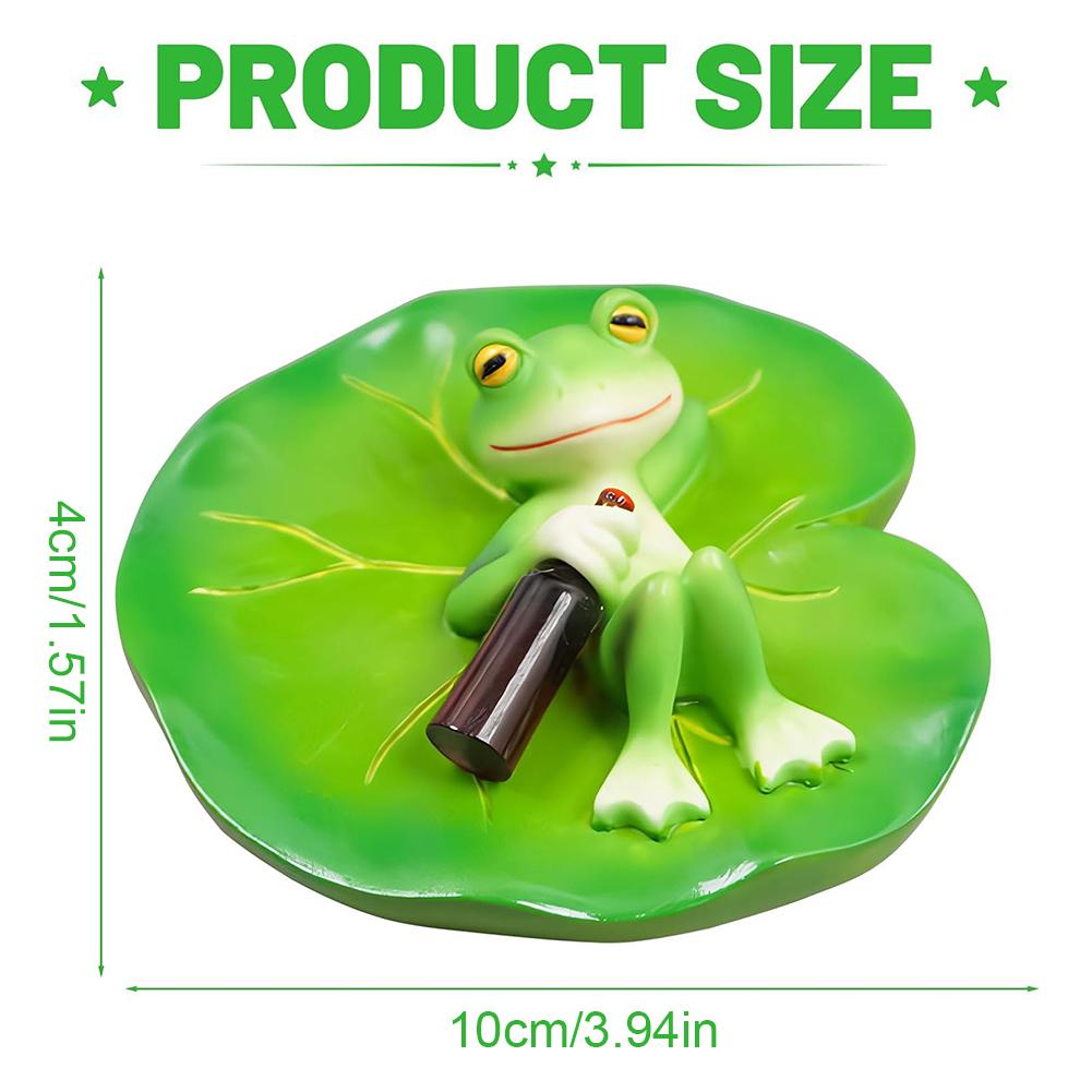 Floating Resin Frog Figurine Lovely Frog Statues Animal Garden Statue for Pond & Yard Decor