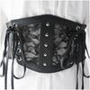 Corset Belt for Women Lace Leather Belt Wide Waist Belt Elastic Tied Belt for Dresses Leather Belt Retro Elastic Belt