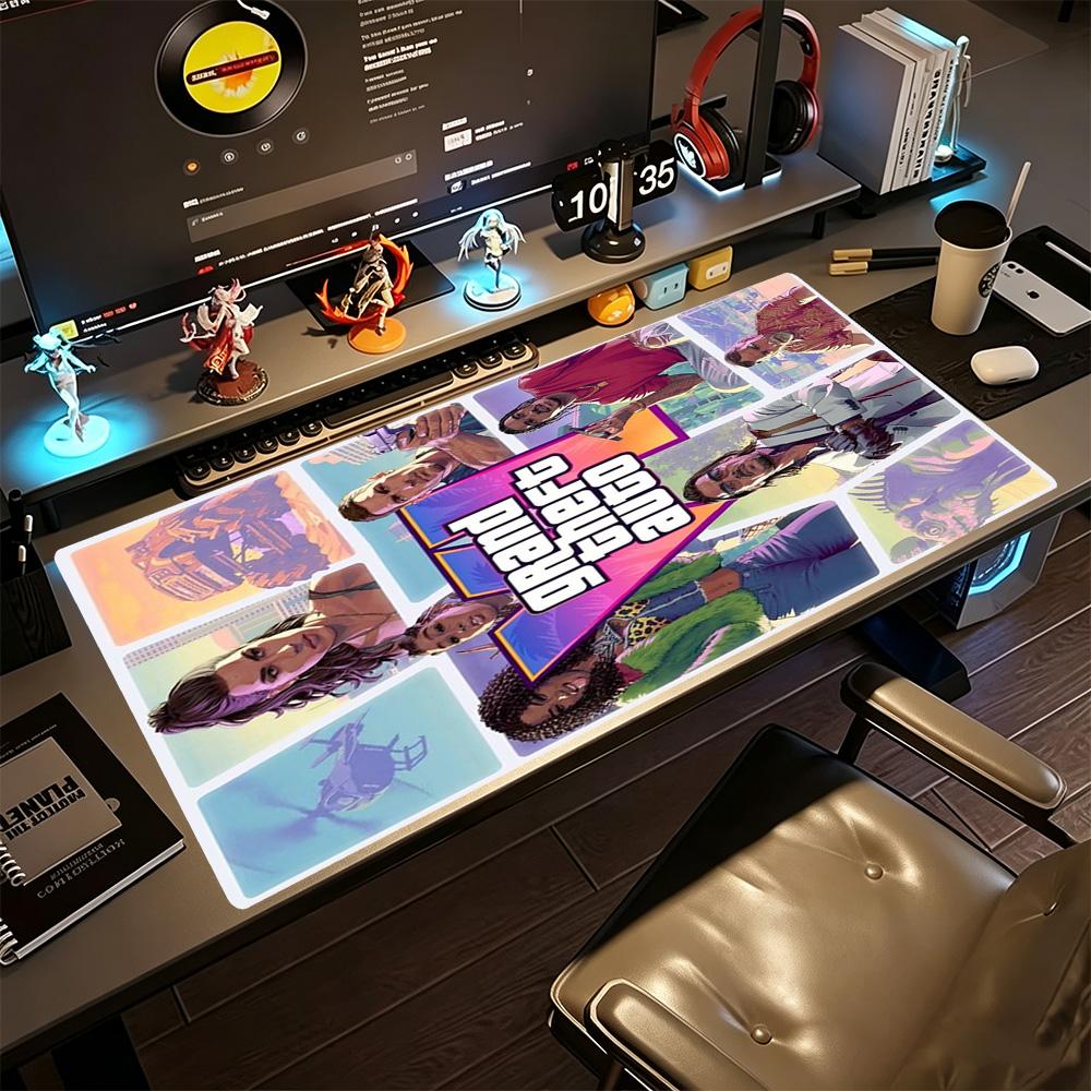 Gta Large Mouse Pad Gaming Laptop Mouse Pad Desktop Mouse Pad Non-Slip Rubber Bottom Perfect for Office Laptop Gaming Setup