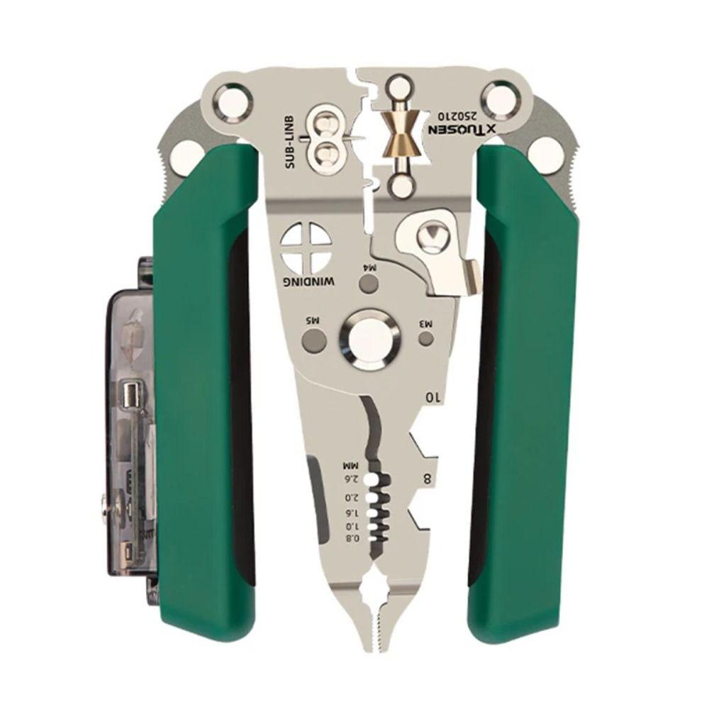 Folding Electrical Test Pen Foldable Crimper Tool Stripping Pliers Wire Stripper  Electrical Work