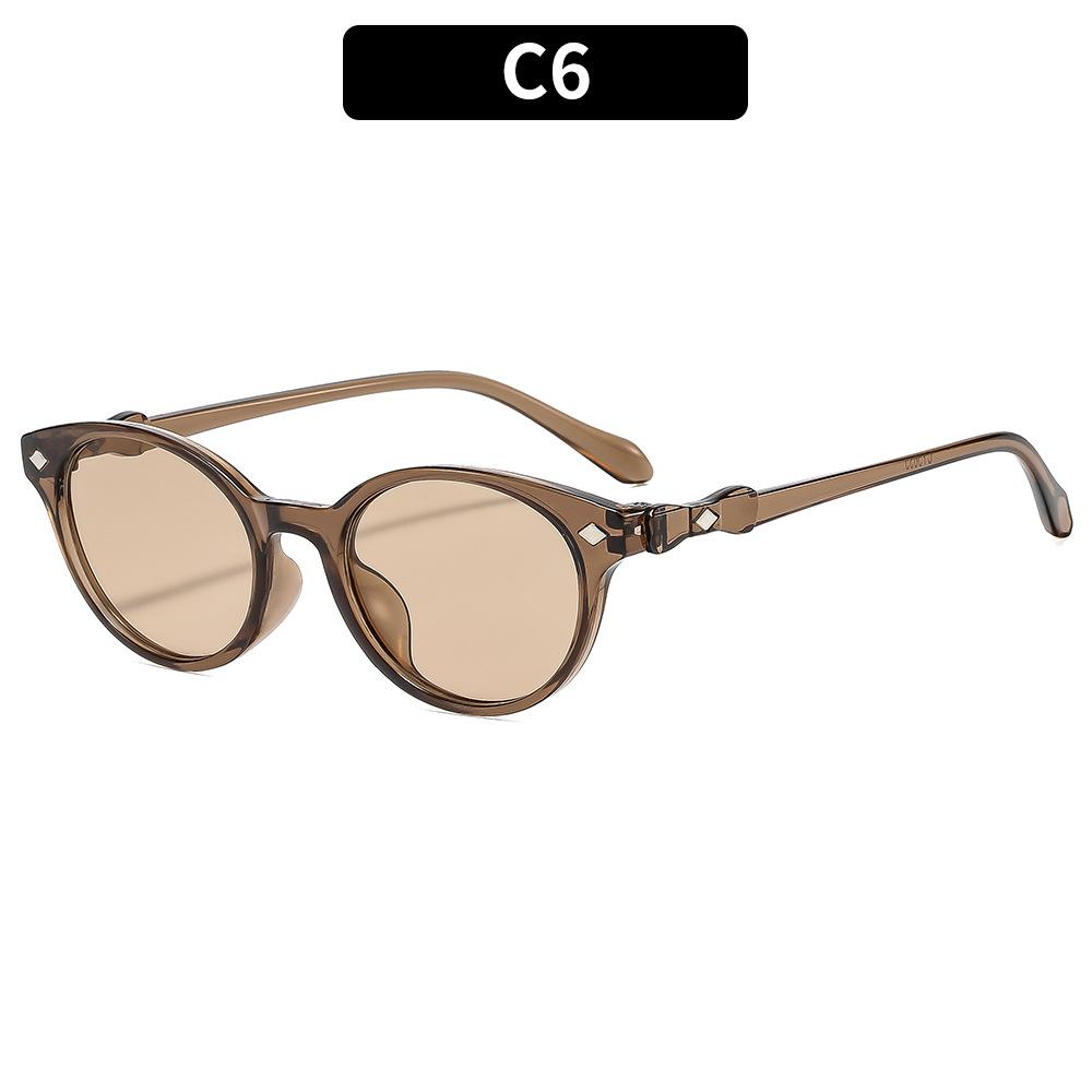 

2025 Retro Oval Sunglasses Women Fashion Rivets Decoration Shades UV400 Men Punk Dark Green Sun Glasses as pictures