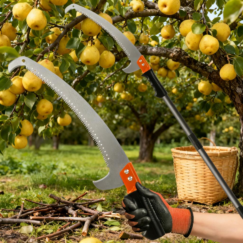 Extended Double-hook Aerial Saw, Multi-functional Garden Pruning Saw, Telescopic Fruit Tree Pruning Saw, Garden Pruning Tool