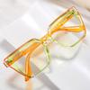 Fashion Square Reading Glasses Women Men Trendy Colorful Big Frame Blue Light Blocking Computer Eyeglasses +2 +5