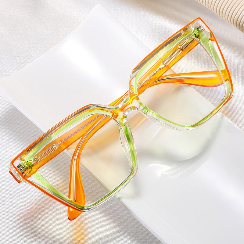 Fashion Square Reading Glasses Women Men Trendy Colorful Big Frame Blue Light Blocking Computer Eyeglasses +2 +5