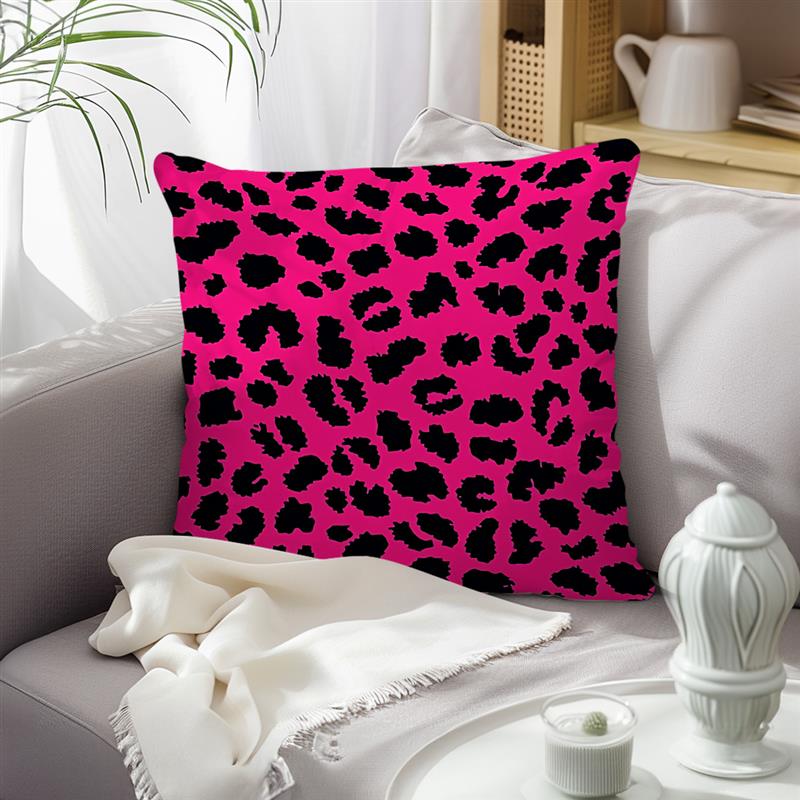Kissenbezug mit rosa Leopardenmuster, geeignet für Zuhause, Schlafzimmer, Auto, Büro, Wohnzimmer, Sofa usw.