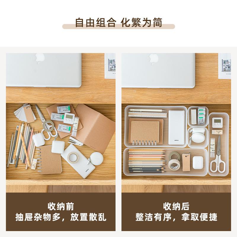 Stationery Drawer Storage Partition Storage Box, Desktop Office Desk Built-in Pen Holder Storage Box